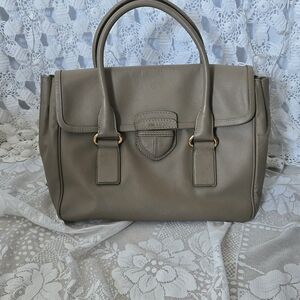 Prada Pattina Bag - Taupe Saffiano Leather.